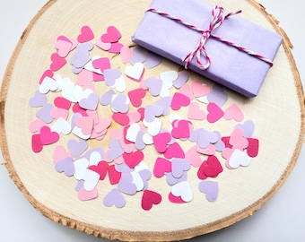 500 Papierherz Konfetti / Hochzeit Baby Shower Taufe Gender Reveal Geburtstagsdeko