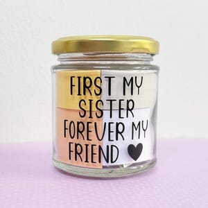 Sister Quote Jar / 31 Quotes / Sentimental Family Gifts Present For Sisters