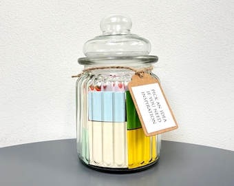 Date Idea Jar / 52 Weeks of Ideas / Anniversary Valentines Gifts / Wife Husband Girlfriend Boyfriend