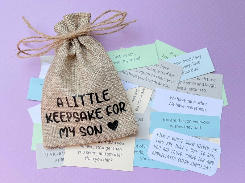 A Keepsake Bag of Son Quotes / 31 Quotes / Post Send Direct / Son