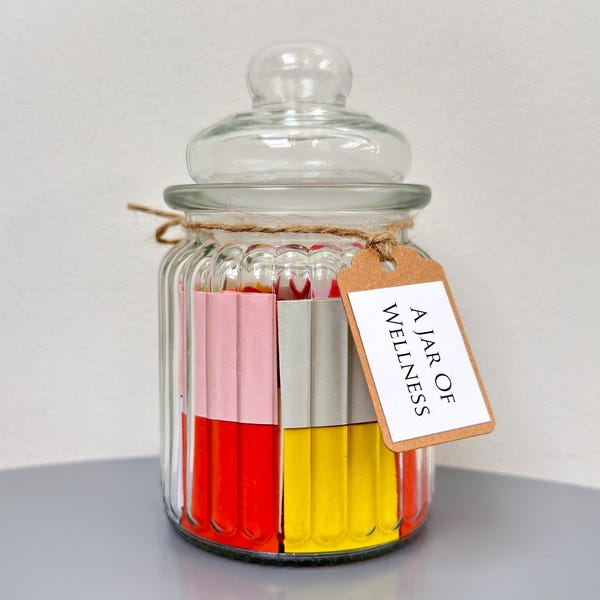A Jar of Wellness / 50 Quotes / Positive Pick Me Up, Wellbeing, Self Care Gift