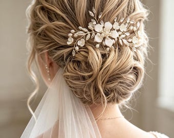Pearl Hair Comb for Bride | Elegant Wedding Hair Accessory | Vintage Crystal Bridal Headpiece