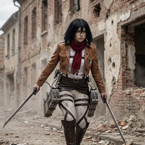 Convention Ready Survey Corps - Eren, Mikasa, Hange, Cosplay-kostymset - Komplett anime-outfit