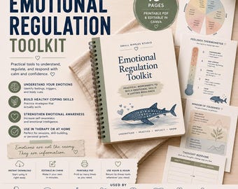 Emotional Regulation Toolkit | 36 Coping Skills Worksheets (Printable PDF)