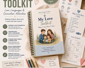 Editable Love Languages Workbook for Kids | ADHD, Autism SEL Printable (Canva PDF)