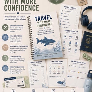 Autism Travel Kit: Anxiety Toolkit, ADHD Planner, Sensory Support (Printable PDF)