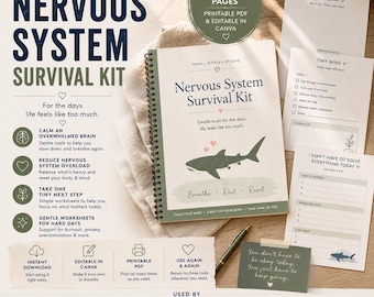 Nervous System Survival Kit | Overwhelmed Brain Workbook (PDF Download)