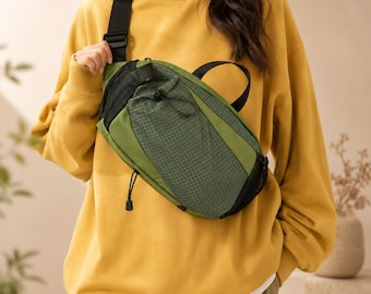 Umhängetasche, Crossbody Reisetasche, Anti-Diebstahl Brusttasche, Leichte Schultertasche, Nylon Wandern Messenger Bag, Geschenk für Sie und Ihn