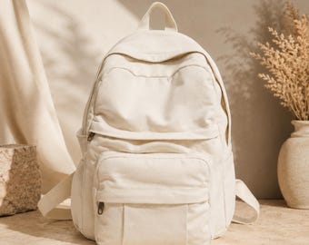 Laptop-Rucksack aus Canvas, Vintage-Schulrucksack, Tagesrucksack, College-Tasche, lässiger Canvas-Rucksack, Unisex-Rucksack, Geschenk für Sie und Ihn
