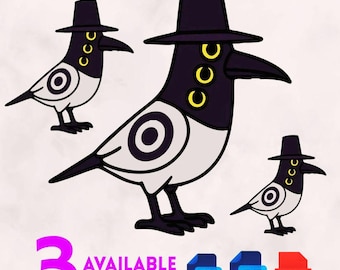 Kpop Demon Hunters Sussie SVG, PNG, EPS | Cute Anime Magpie Clipart | Kawaii Bird Vector Files for Cricut, Sublimation, Stickers & Printing