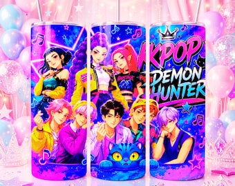 Kpop Demon Hunters Rumi Tumbler Wrap PNG | 20oz skinny rechte beker sublimatieontwerp | Anime Kpop digitale download