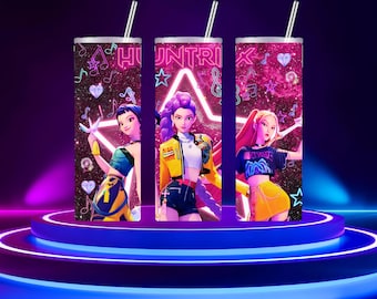 K-Pop Demon Hunters 59 cl smalt muggsäckspapper | Huntrix Rumi Derpy PNG-mugg | Anime Kpop-muggdesign | Söt 59 cl sublimeringsmugg