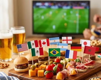 Flagi Mistrzostw Świata 2026 w kształcie wykałaczek (do druku)