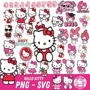 Kawaii katt Clipart | Djurvänner PNG SVG Bundle (digital nedladdning