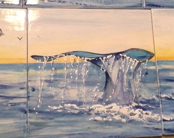 Whale Tile/3pcs6x6/6x18