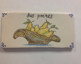 Country French Kitchen/Hand painted 3&quot;x6&quot; Tiles