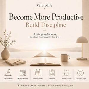 More Focus, More Structure, More Action | Productivity & Self-Improvement E-Book | Digital PDF Guide