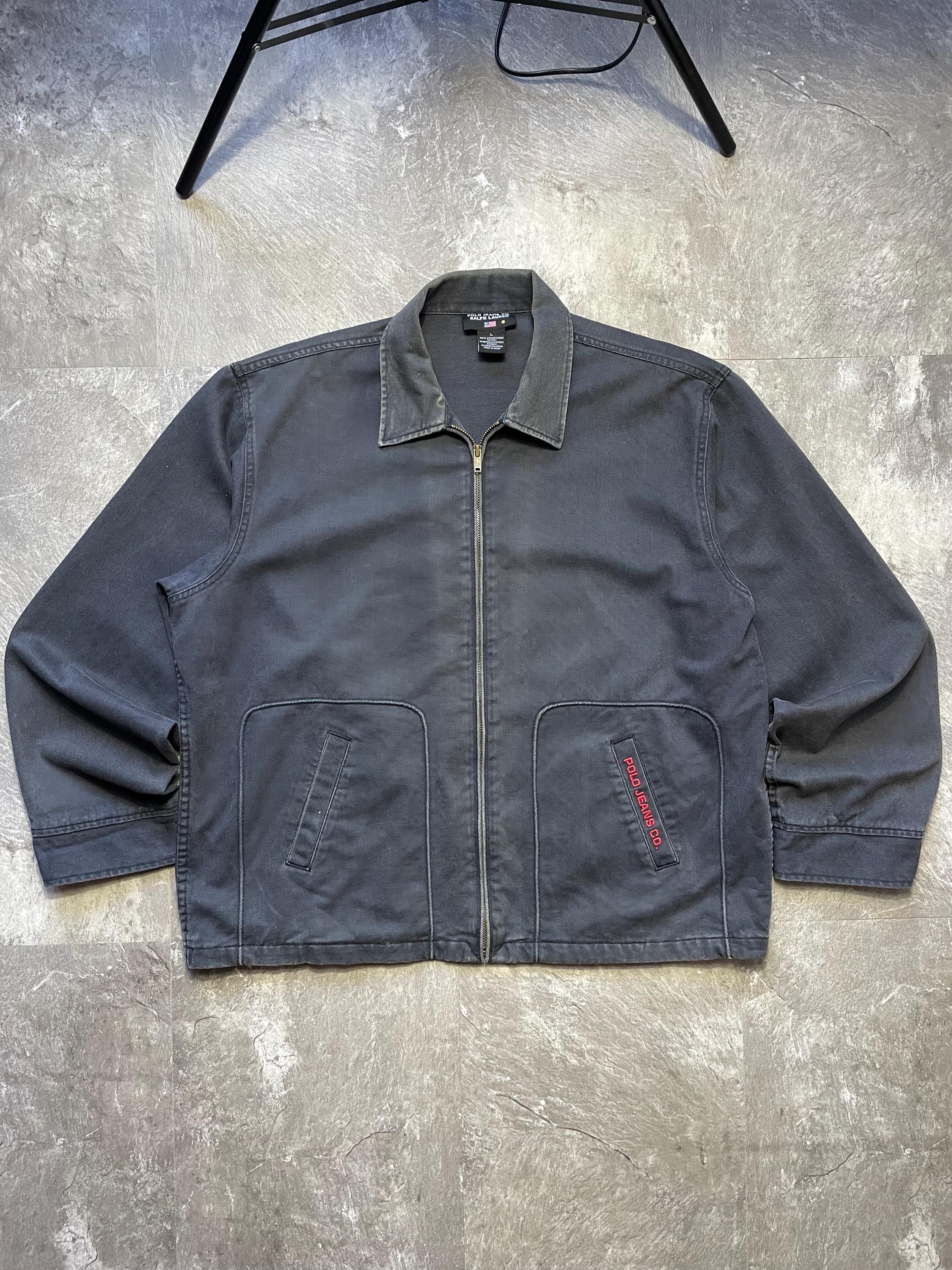 Polo Ralph Lauren Black Denim Jacket - Etsy