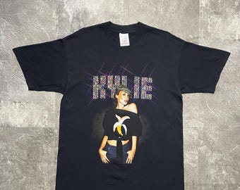Camiseta vintage de la gira de Kylie Minogue de 2001 / Merchandising de la gira On A Night Like This / Etiqueta Screen Stars Talla M / Camiseta rara de música pop Y2K
