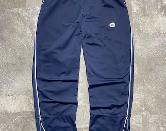 Vintage Nike Track Pants NWT Navy Blue Men's Size XL, Y2K Deadstock Nike Swoosh Tear Away Zipper Warm Up Joggers Sportswear