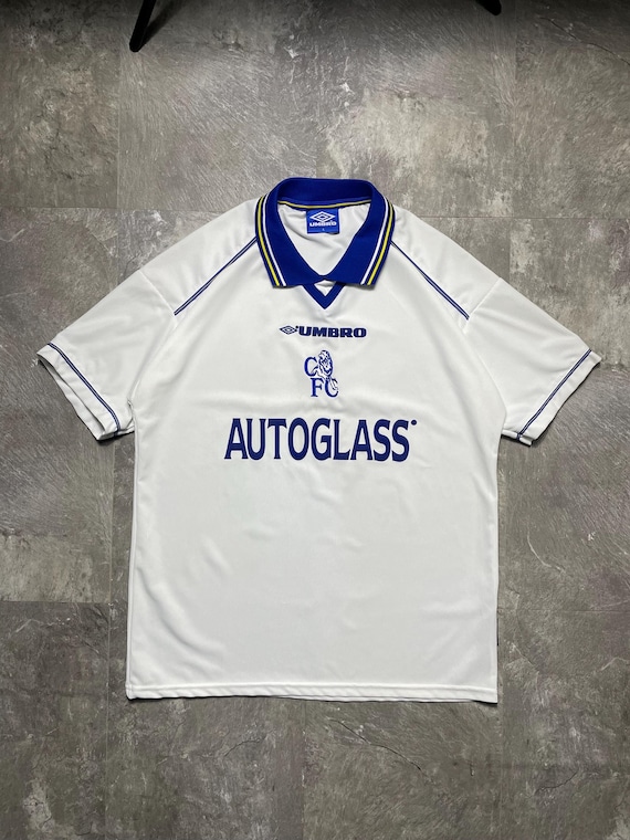 Vintage Chelsea FC 1999 2000 Away Football Shirt Umbro Autoglass