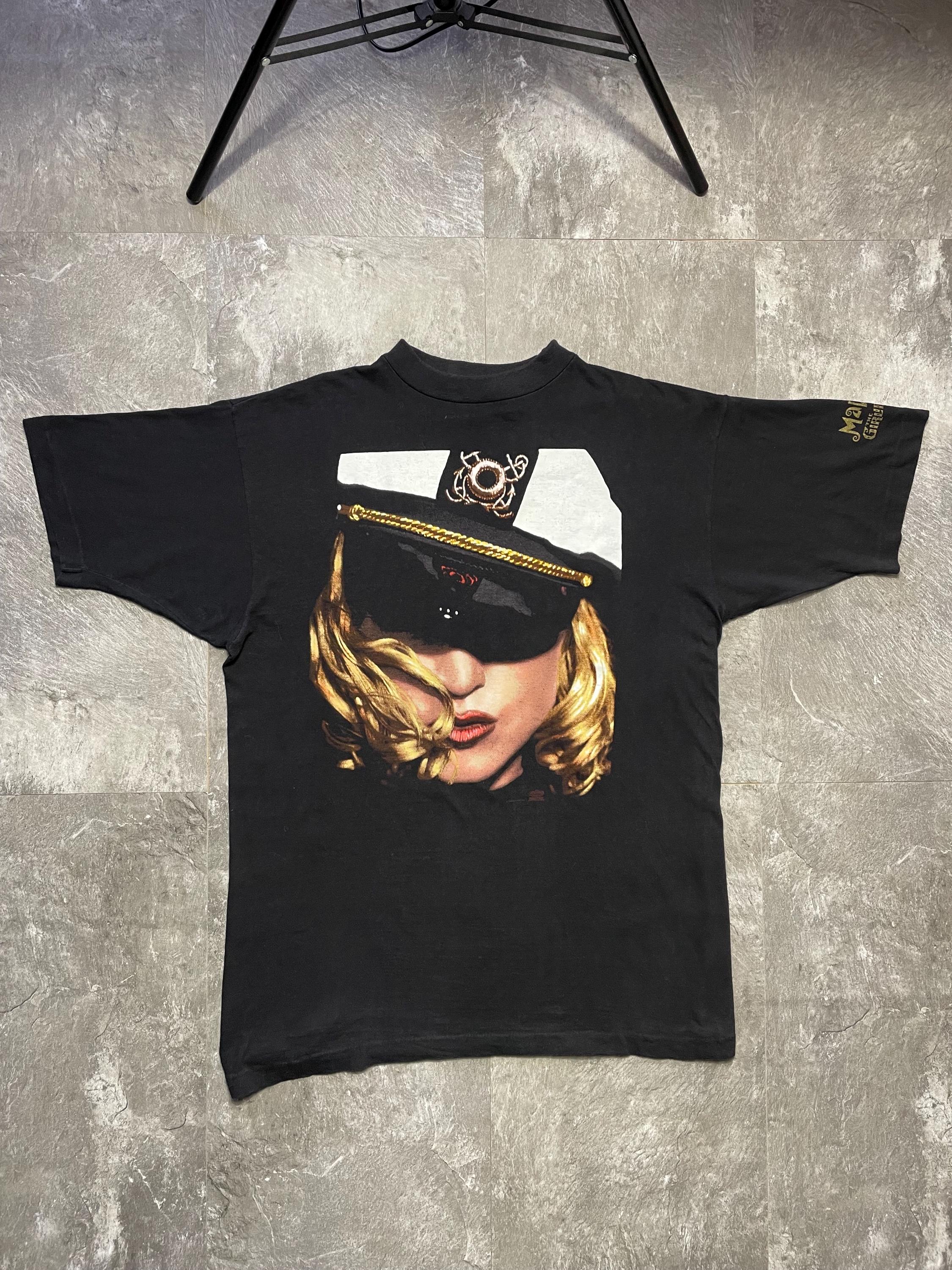 Vintage 1993 Madonna the Girlie Show Tour T-shirt Black Size L XL