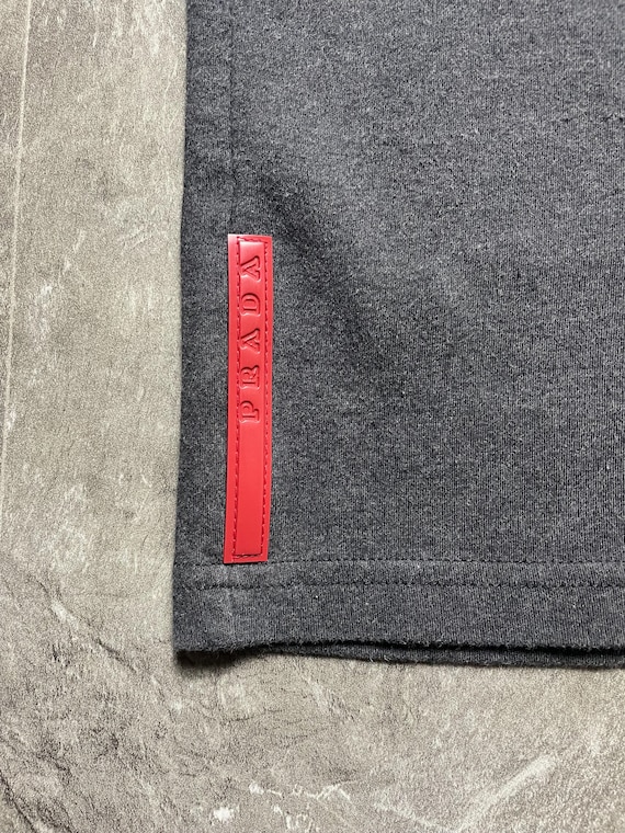 Vintage Prada Sport Long Sleeve T-shirt Grey Size XL | Authentic