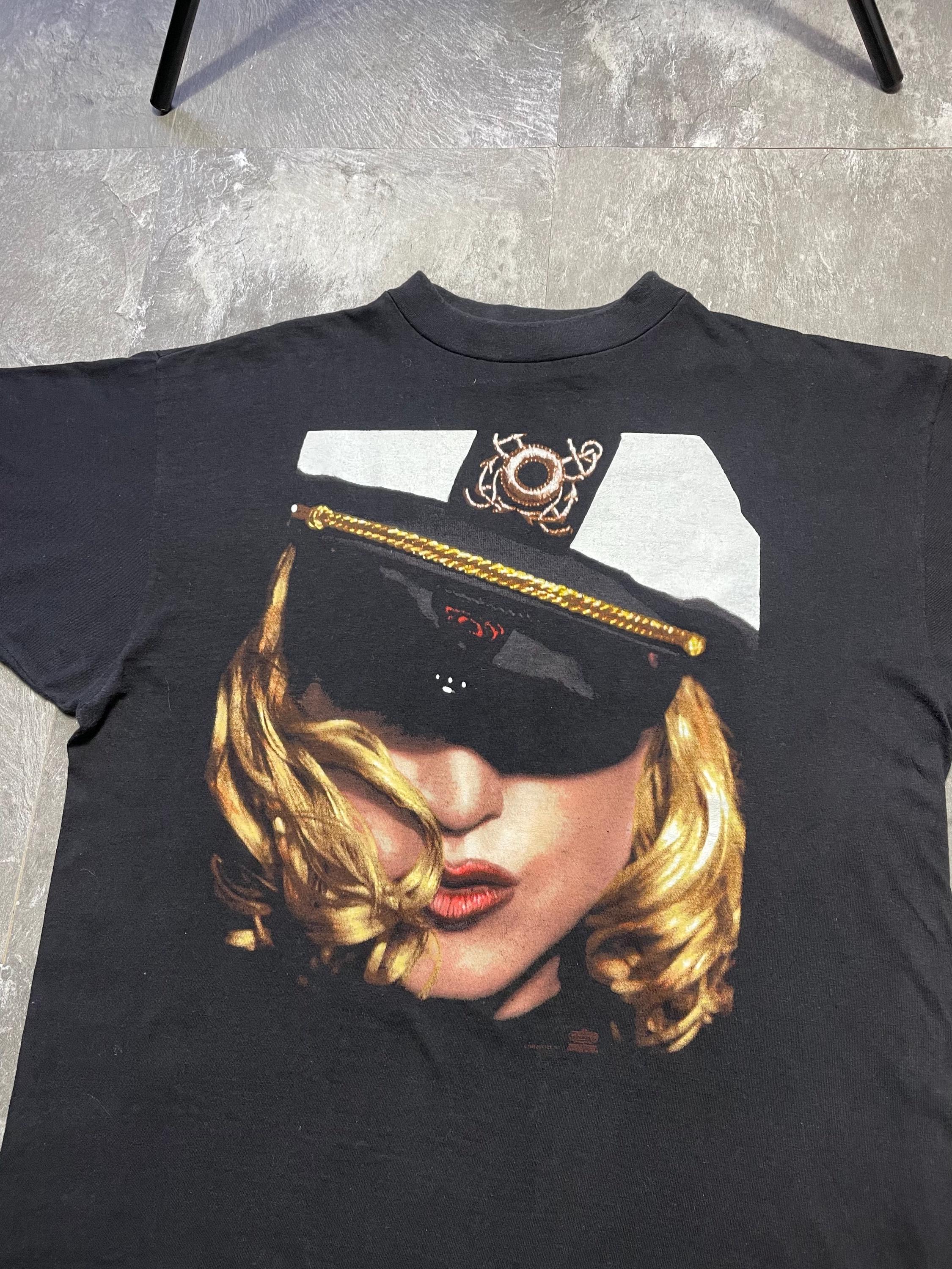 Vintage 1993 Madonna the Girlie Show Tour T-shirt Black Size L XL