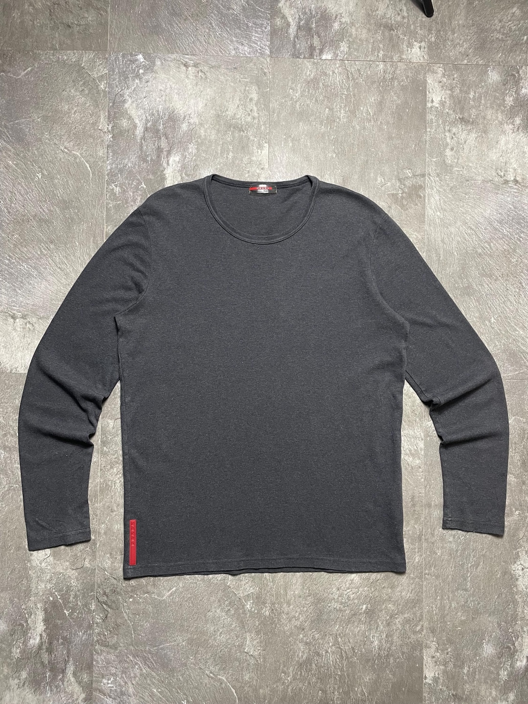 トップス PRADA L/S tee grey M SPORT Vintage Prada Sport Long Sleeve T-shirt Grey Size XL | Authentic