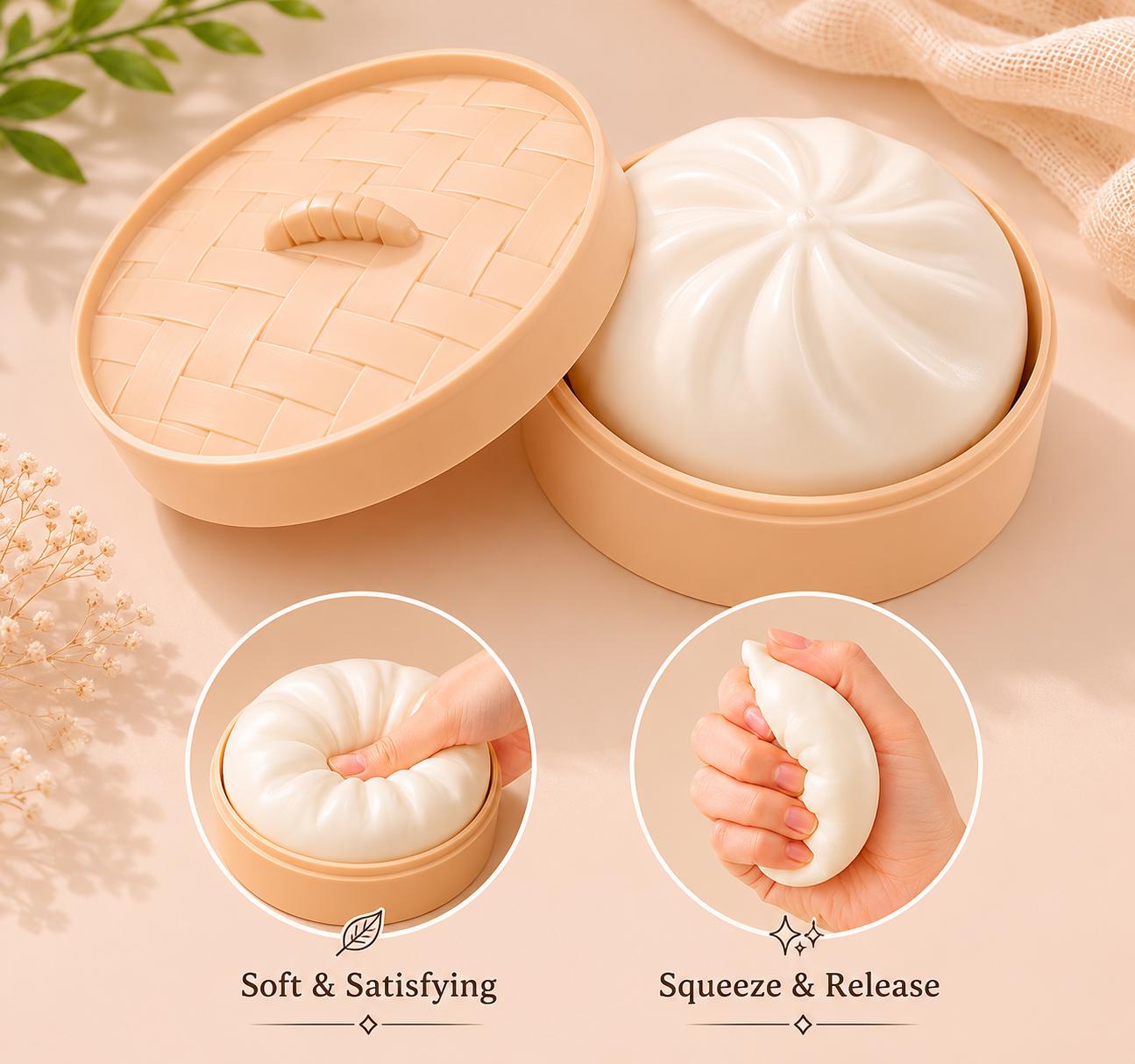 Dumpling Stress Balls – Boulettes à Presser Sensorielles – Avec Paillettes – Soulagement Du Stress – Cadeau Pour Enfants Et Adultes