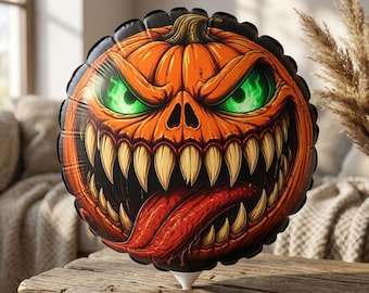 Halloween Pumpkin Balloon | Evil Jack O' Lantern Balloon