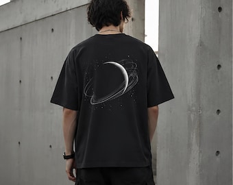 Oversized Spacecore T-Shirt, Minimalist Cyber Graphic Tee, Comfort Colors 1717 Streetwear Shirt