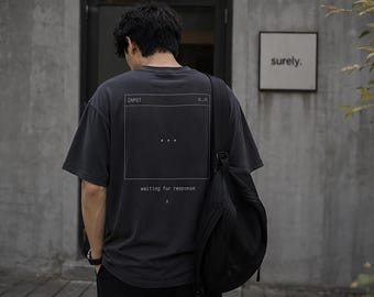 Minimalist Graphic Tee, No Input Detected, Waiting For Response, Comfort Colors 1717 Shirt