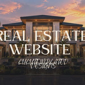 Real Estate Website Template | Luxury Realtor Website Design | Editable HTML Website | Real Estate Agent Website | Digital Download - Modern