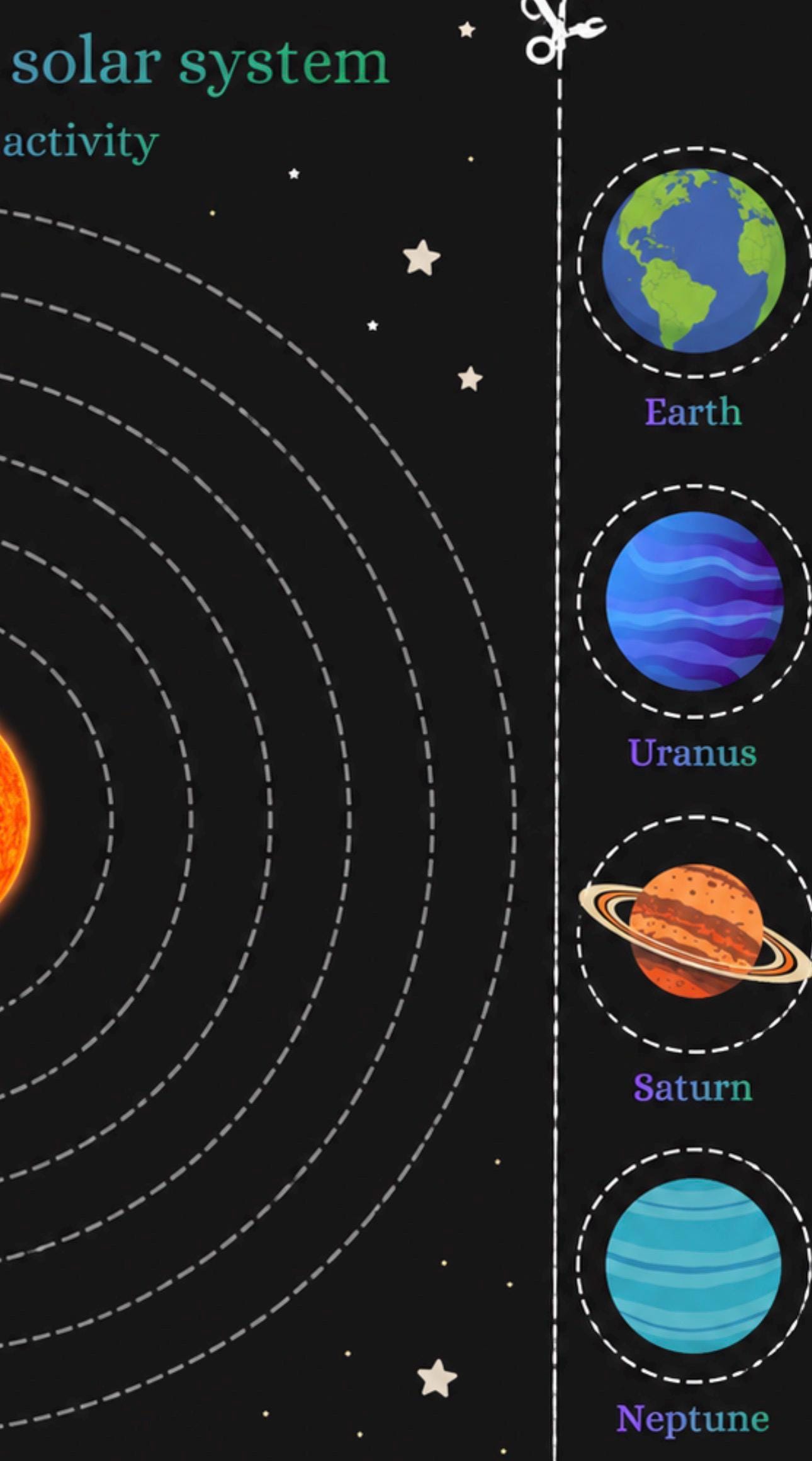 Solar System Craft Kit: Cut and Paste Planets for Classroom Activity ...
