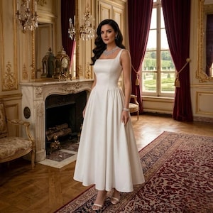 etsy a line wedding dress A Line Bridal Dress