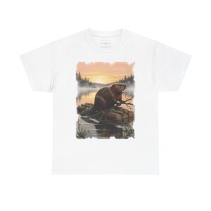 Beaver T-Shirt — Golden Dawn River Engineer Tee, Woodland Wildlife Lover Gift | Mr. Wildside