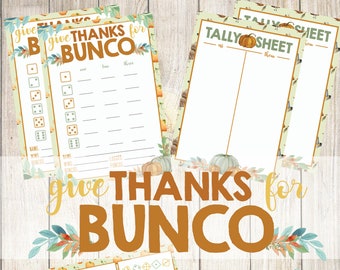 Thanksgiving Printable Bunco, thanksgiving bunco, printable bunco score sheets, bunco score sheets, bunco set, bunco tally sheets, bunco