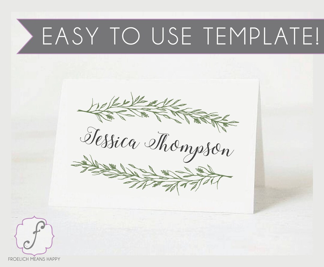 Rosemary Spring Place Cards Thanksgiving Place Cards Holiday Etsy