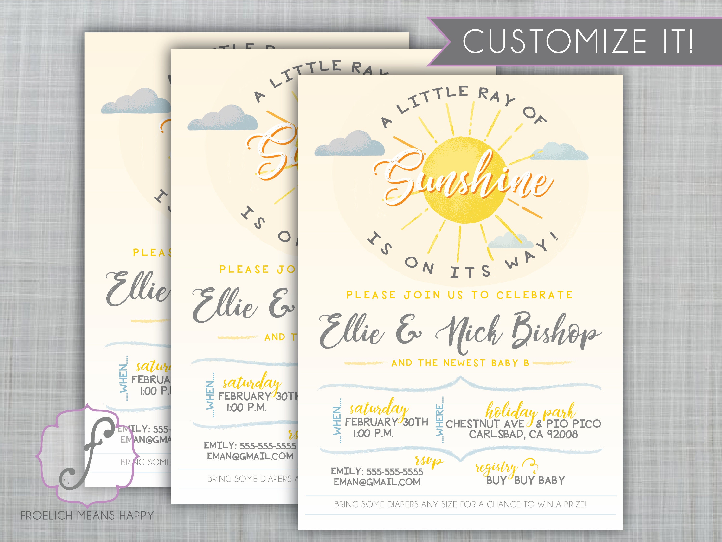Sunshine Baby Shower Invitation Little Ray Of Sunshine Etsy Sunshine Baby Shower Invitation Little Ray Of Sunshine Etsy