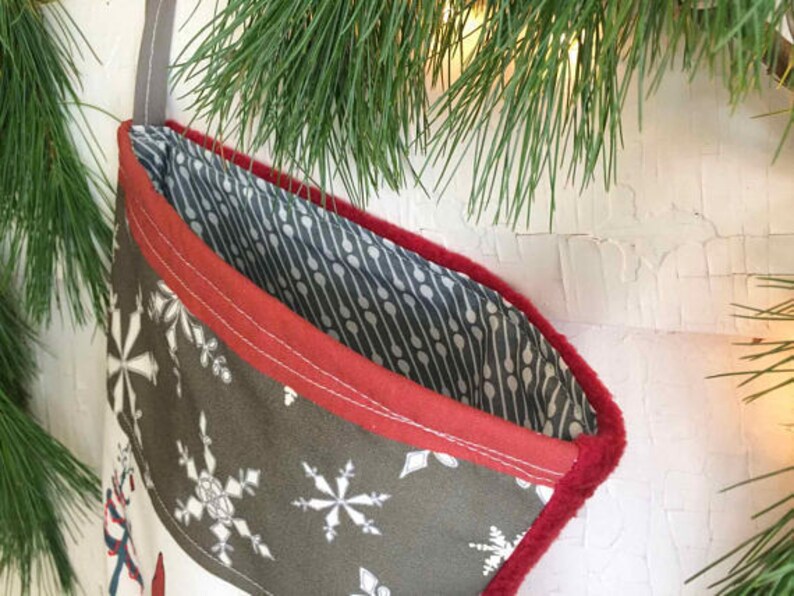 Traditional Nordic Quilted Stocking Handmade Holiday Stockings Blue Spruce Red Gray Black Personalized Christmas Stockings Family Set of 7