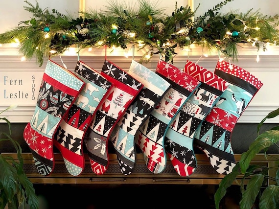 Quilted Christmas Stocking personalized