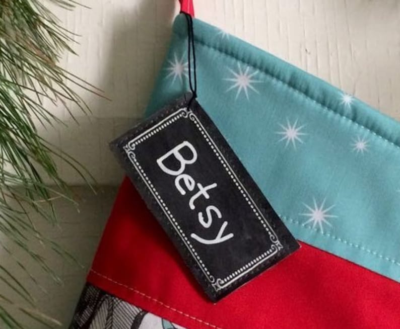 Handmade Pet Stocking White Black Dog Bone Stockings Christmas Blue Blue Dog Christmas Stocking Personalized Holiday Decor