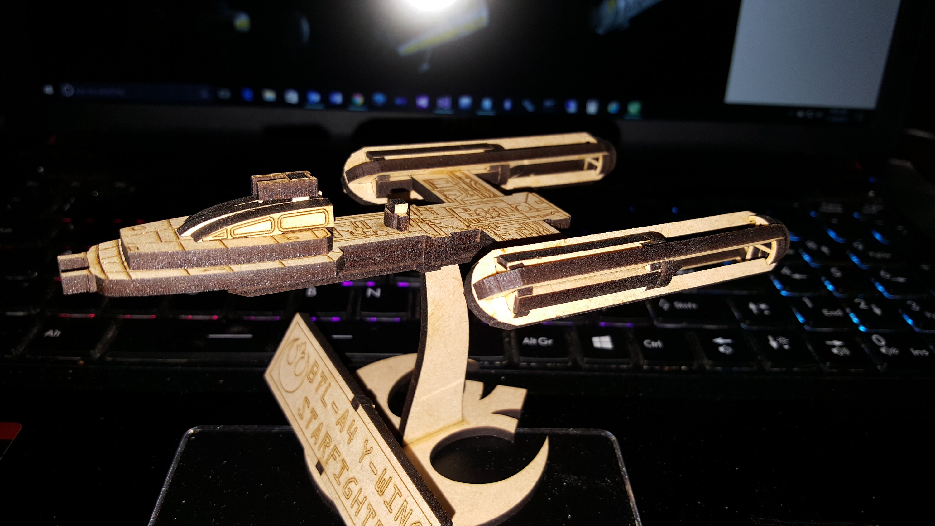 Star Wars Y-wing Laser Cutter Template - Ai, Cdr, Dxf, Pdf, Svg - Etsy