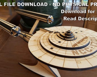 Modèle de vaisseau spatial découpé au laser - ai, cdr, dxf, pdf, svg