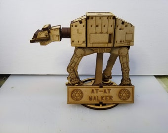 Star Wars Small AT-AT Walker Laser Cut Template - ai, cdr, dxf, pdf, svg