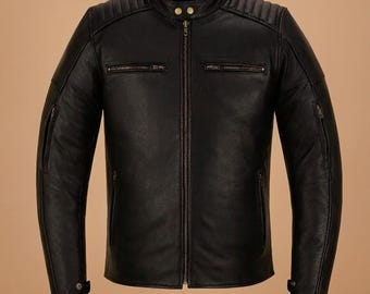 Leather Motorbike Jacket Touring Genuine Biker Armor Thermal Riding Motorcycle Protective Gear