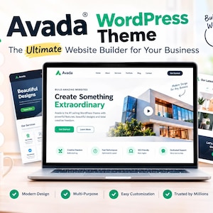 Tema Avada para WordPress / Creador de sitios web responsivos / Diseño web moderno para empresas / Descarga digital