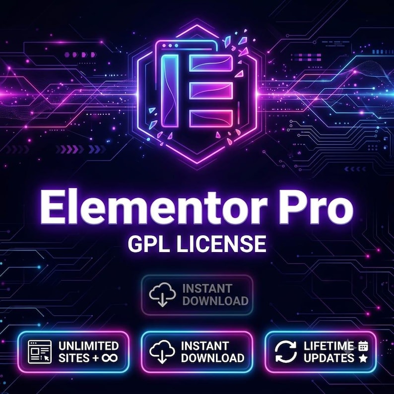 Elementor Pro WordPress Plugin GPL License | Unlimited Website Usage | Instant Digital Download image 1