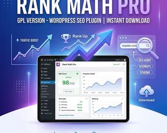 Rank Math Pro SEO Plugin for WordPress | Advanced SEO Toolkit | Digital Download | Instant Access